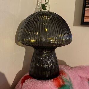Black Mushroom-Shaped Lamp